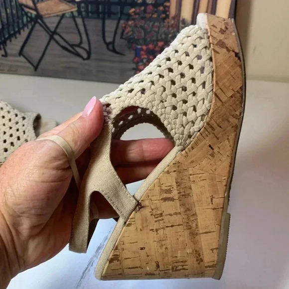 Jellypop Comfort Fit Cork Heel Platform Sandal 6.5 - Picture 3 of 7